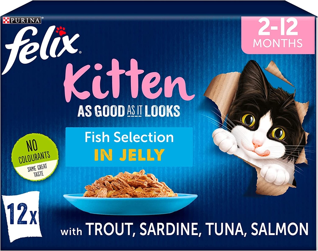 Felix Kitten Good as it looks Fish Selection (12x100g)