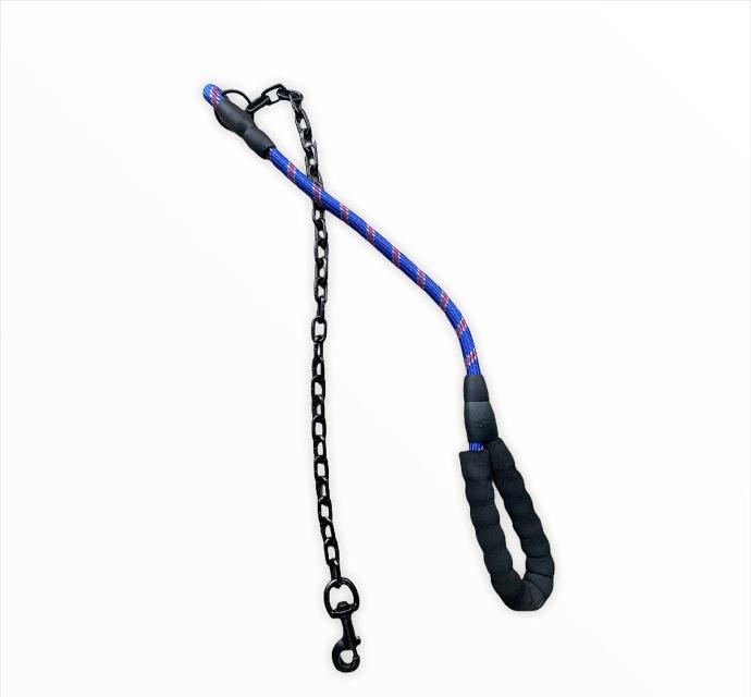 Chain and Nylon Leash with Foam Handle