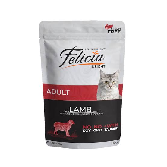 Felicia Adult Cat Wet Pouch (12×85g) Lamb