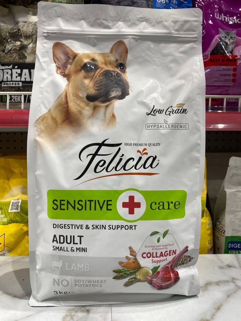 Felicia Adult Sensitive Care Small and Mini Dog Dry food with Lamb 3Kg