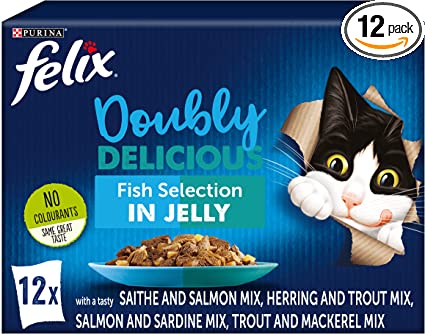Felix Doubly Delicious Fish Selection wet food (12 * 100g)
