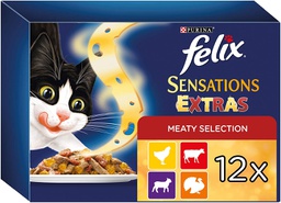 Felix Sensation Extras Cat food +1 (12x100g)