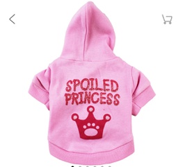 Hooded Dog Shirt  Spoiled Princess (Extra Large)