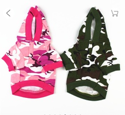 Hooded Dog Shirt  Camouflage (Large)