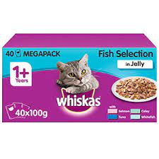Whiskas +1 Wet Pouch (Fish Selection) 40 pack