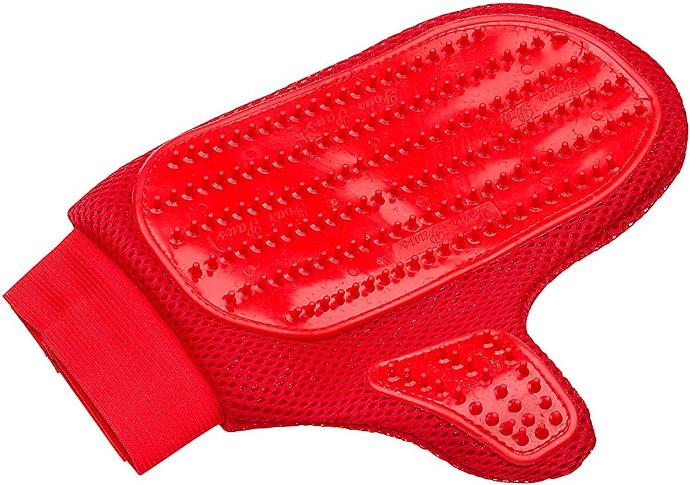 Pawxie Pet Grooming Glove Red (Red)