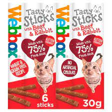 Webbox Tasty Sticks for cats with Beef and Rabbit