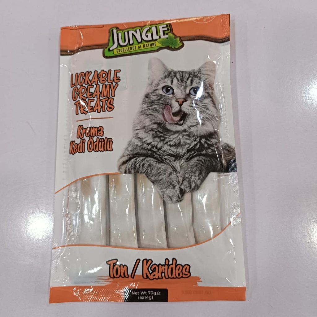 Jungle Lickable Creamy Treat Tuna and Shrimp (Orange)