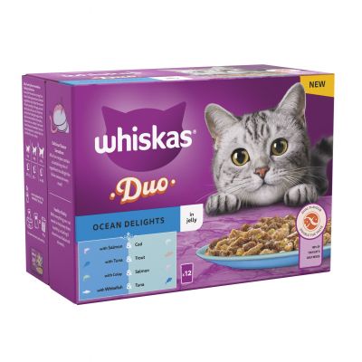 Whiskas +1 Duo Ocean Delight  (12 x 100g)