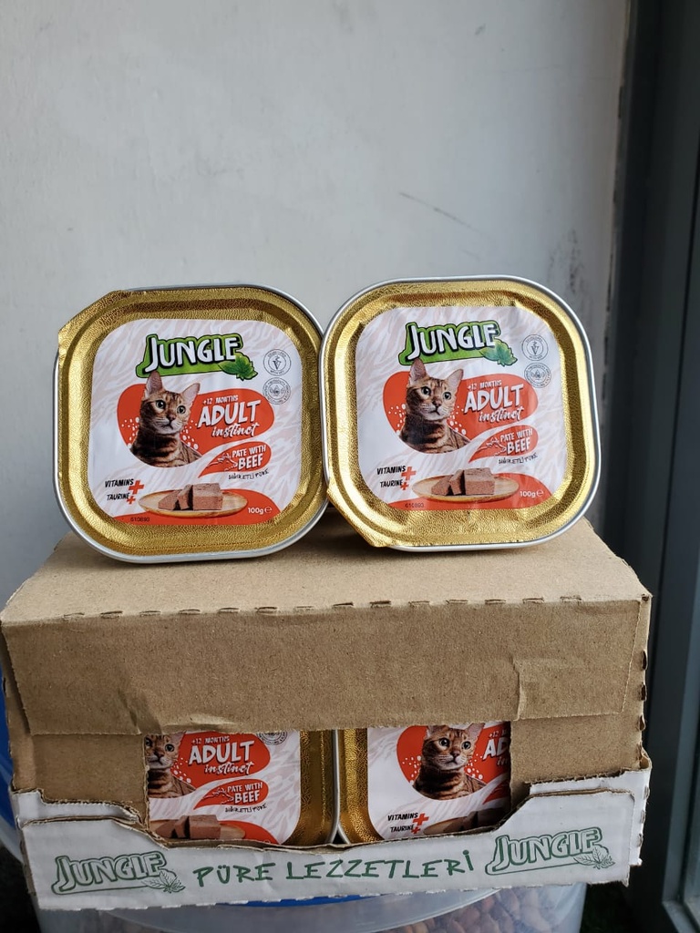 Jungle +1 Pate Adult Beef (100g x 32 pcs)