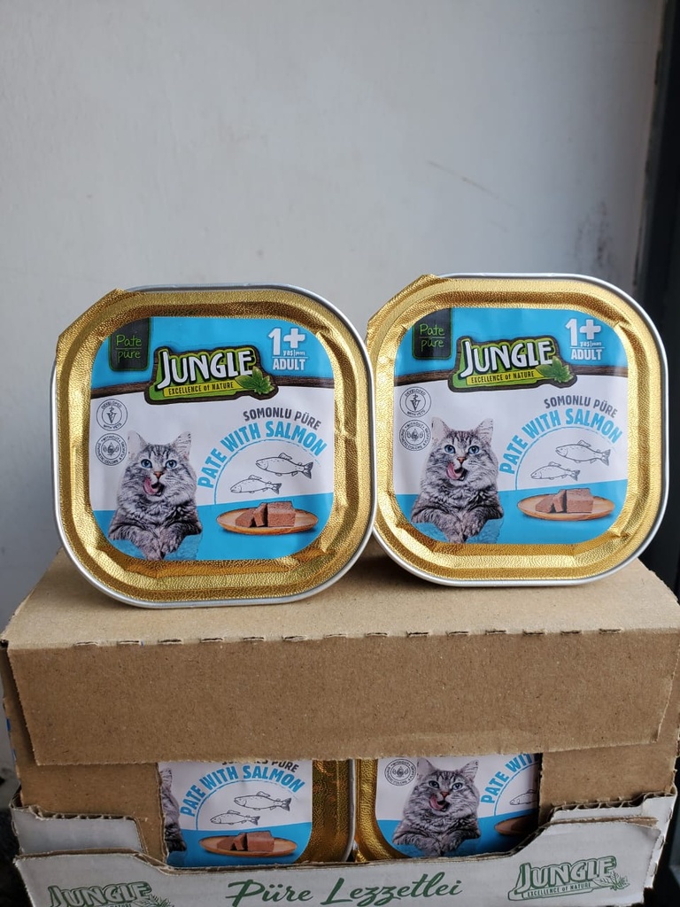 Jungle +1 Pate Adult Salmon (100g x 32 pcs)