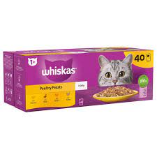 Whiskas +1 Poultry feasts in jelly (80x100g)