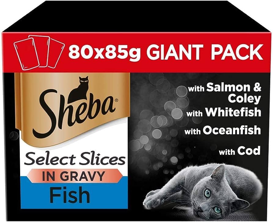Sheba Select Slices Fish Selection  in Gravy (80 pouches)