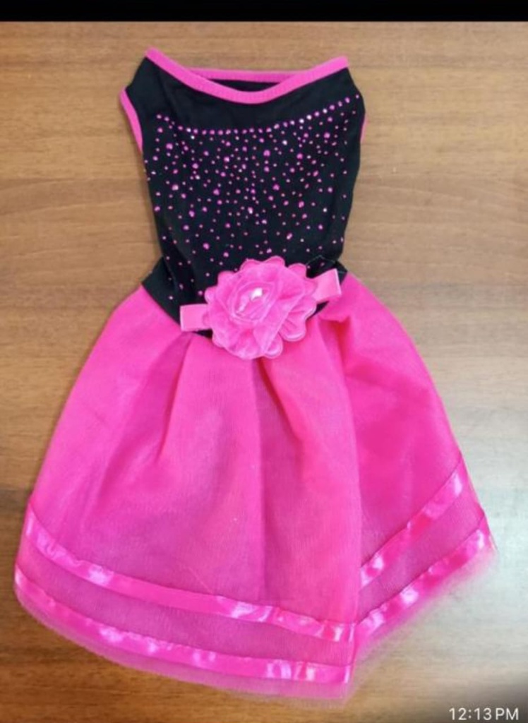 New Ballerina dress Pink and Black - Large  (with studs)