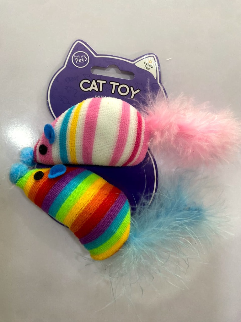 World of Pets Rainbow Cat Toy with Catnip