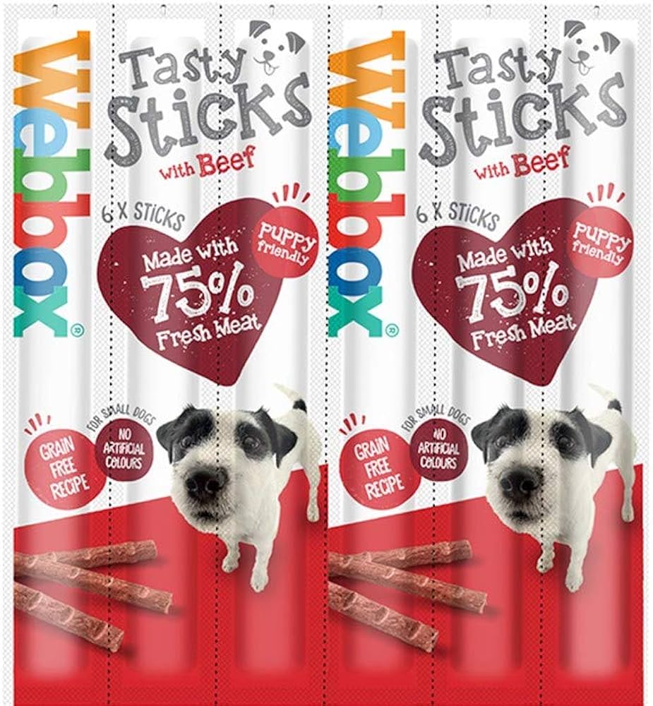 Webbox Tasty Sticks for Dogs with Beef