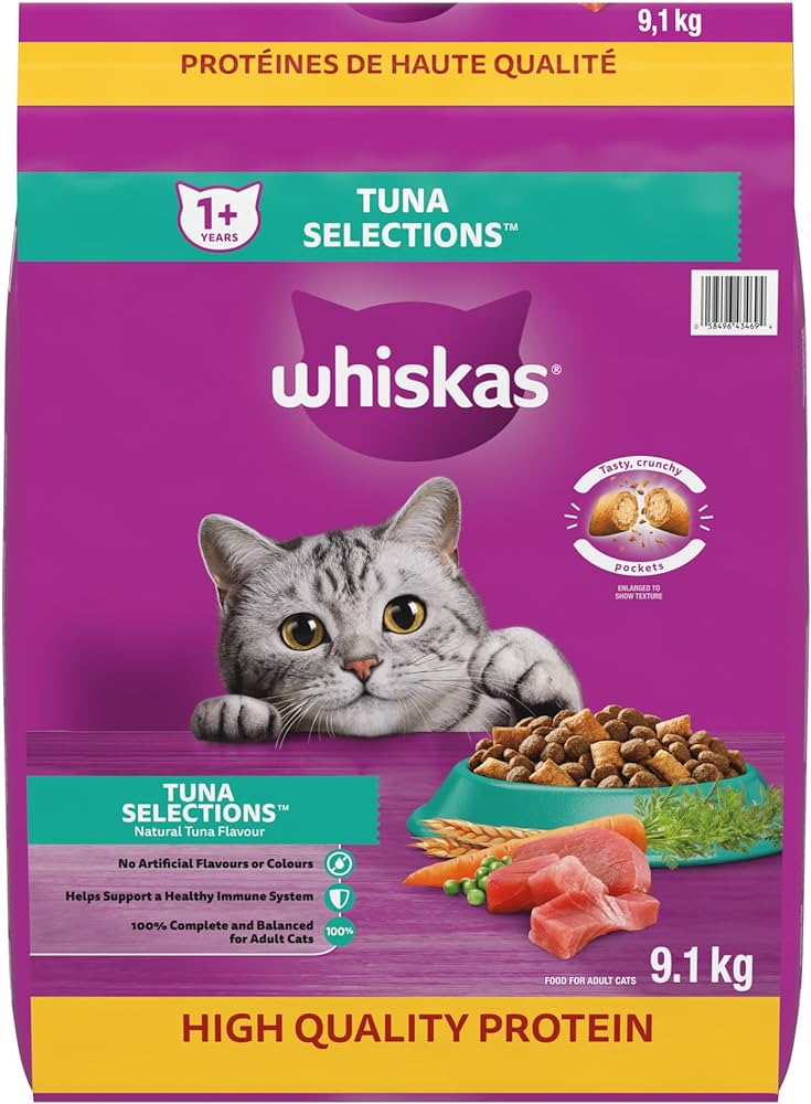 Whiskas Tuna Selections Dry Food 9.1kg