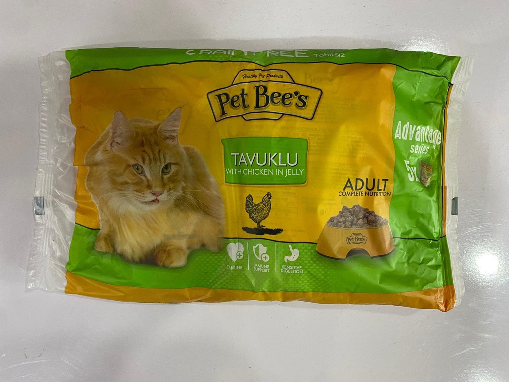 PetBee's Adult Cat Dry wet food (5 pack) Chicken in Jelly