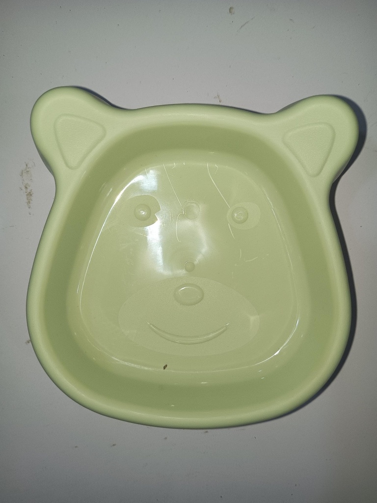 Cat Plastic Bowl (Bear Ears)