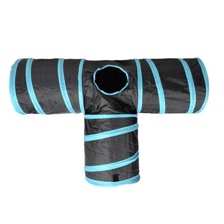 Cat Tunnel Black and Blue (T shape)