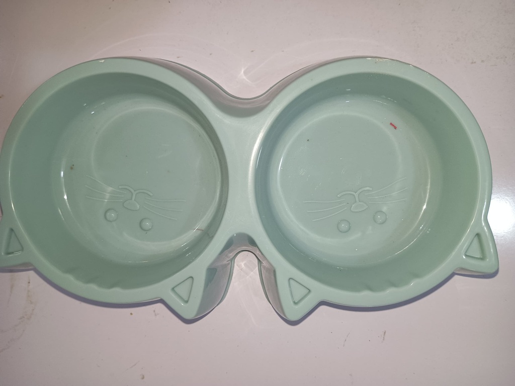 Double diner plastic bowl (Cat ears)