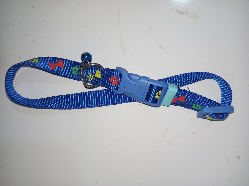 Adjustable pet collar (Bones and Pawprint)