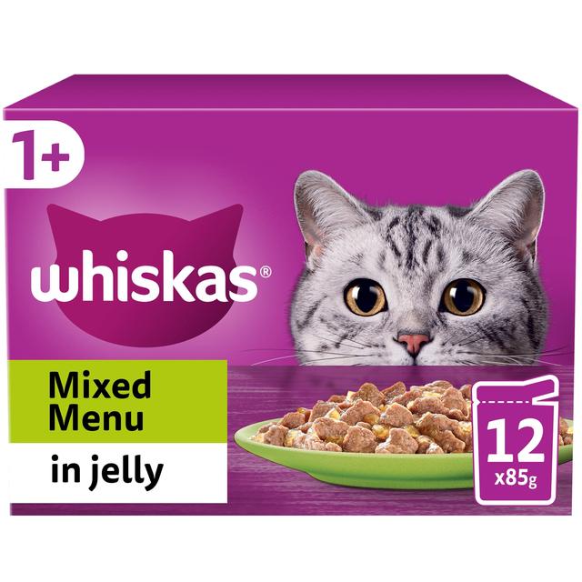 Whiskas 1+ Mixed menu in jelly (12 x 100g)