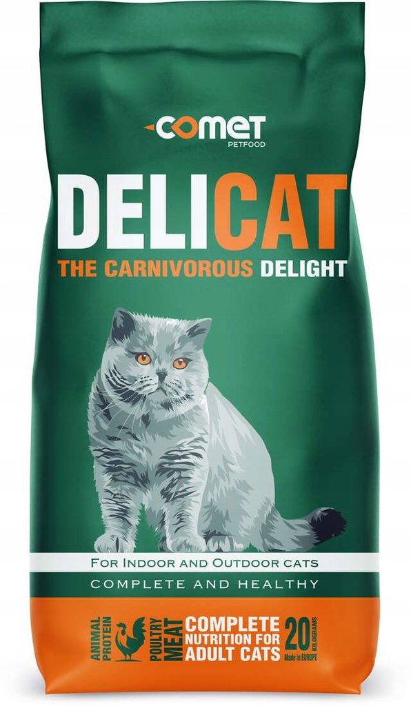 Delicat Indoor and Outdoor Cat Dry Food 20KG