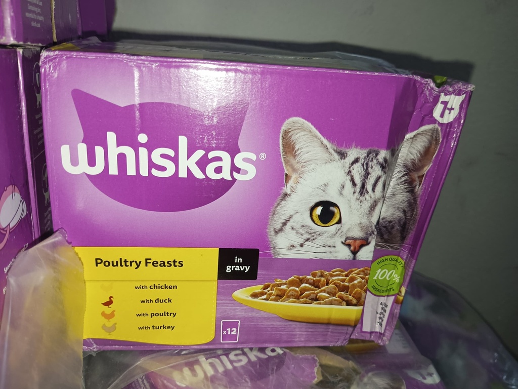 Whiskas 1+ Poultry feasts in Gravy (12x100g)