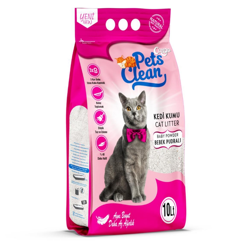 Pets Clean Cat Litter (Baby Powder)