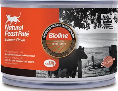 Bioline Natural Feast Pate Cat Can Food 170g (Salmon)