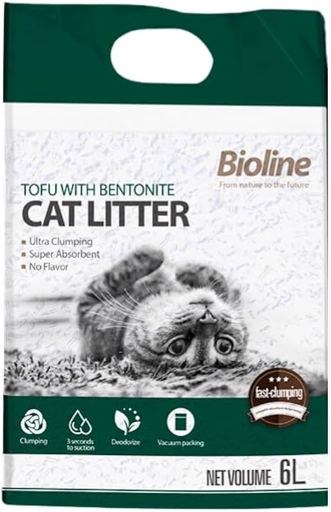 Bioline Tofu Cat litter with Bentonite (6Ltr)