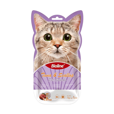 Bioline Pet Snacks for Cats Tuna and Scallop