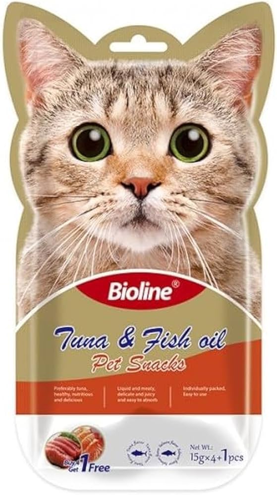 Bioline Pet Snacks for Cats Tuna and Fish oil