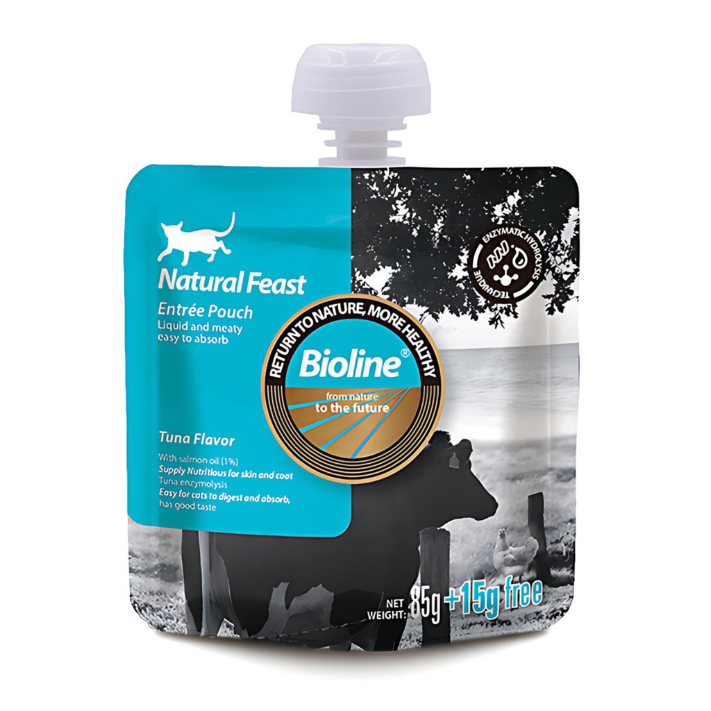 Bioline Feast Natural Entree Pouch Cat treat 85g Tuna