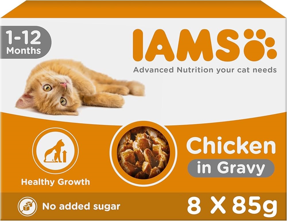 Iams Kitten Advanced Nutrition Chicken Flavour in Jelly (8 pouches)