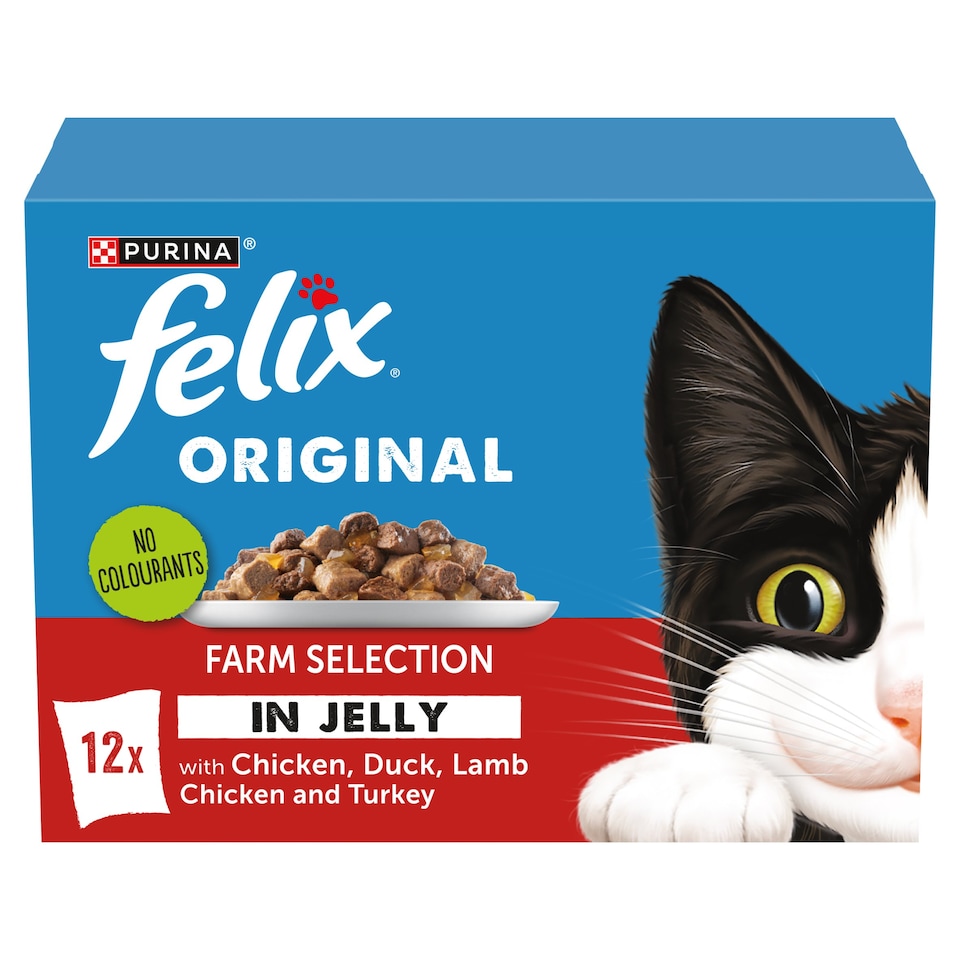 Felix Original Farm Selection Wet Pouch +1 (12x100g)