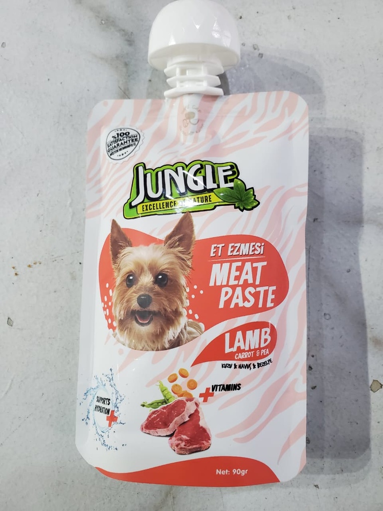 Jungle Dog Meat Paste -- LAMB, Carrot & Pea (90g)