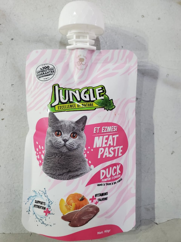 Jungle Cat Meat Paste -- DUCK, Pumpkin & Chicken (90g)