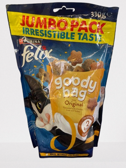 Felix Goody Bag Cat Treat Original Jumbo Pack  (Maxi Pack) -- 330g