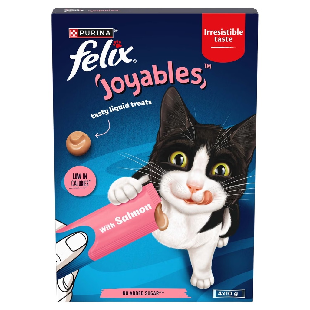Purina Felix Joyables Tasty Liquid Treats with salmon (4 x 10g)