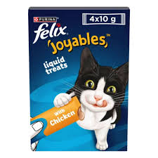 Purina Felix Joyables Tasty Liquid Treats with Chicken (4 x 10g)